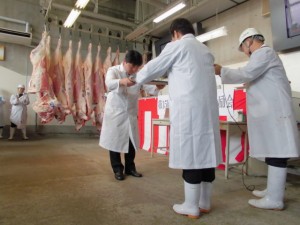 2014年7月22日　JAみのり牛枝肉共励会　最優秀牛購買者の表彰