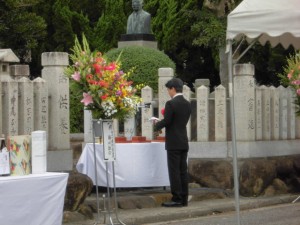 2014年10月4日　加古川食肉センター畜魂祭　祭文　加古川市 岡田市長