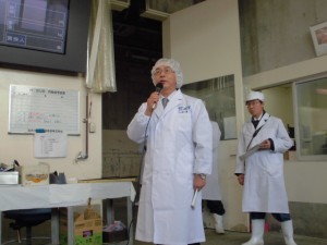 2014年11月21日　讃岐牛枝肉共励会　せり前　香川県農業協同組合営農部畜産担当 井下部長