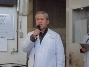 2015年11月27日(金)　黒田庄和牛枝肉共励会　黒田庄和牛同志会 池田会長あいさつ