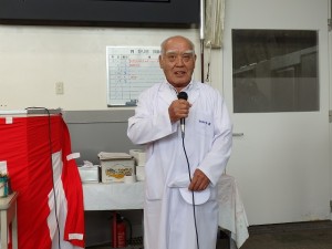 2016年8月2日(火)　夏季加古川中畜牛枝肉共励会　セリ前　加古川中央畜産荷受株式会社 平井社長あいさつ