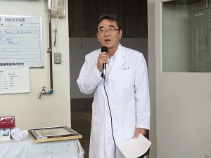 2016年9月6日(火)　たじま市場枝肉共励会　セリ前　JAたじま・友田常務あいさつ