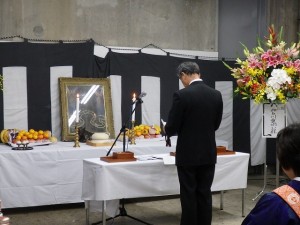 2017年10月14日(土)　加古川食肉センター畜魂祭　祭文　兵庫県食肉生活衛生同業組合 大西理事長