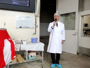 2018年11月9日(金)　ＪＡ全農ミートフーズ(株)肉牛枝肉共励会 セリ場　JA全農ミートフーズ(株)西日本営業本部 松本本部長あいさつ