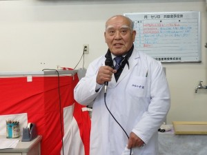 2018年12月4日(火)　加古川中畜牛枝肉共励会 セリ前　加古川中央畜産荷受株式会社・平井社長あいさつ