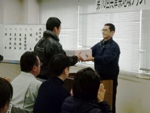 2019年2月08日(金)　兵庫県地域ブランド牛枝肉共励会 本場但馬牛賞の表彰（本場但馬牛銘柄推進協議会・JAたじま畜産部 今井部長）