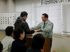 2019年2月08日(金)　兵庫県地域ブランド牛枝肉共励会 黒田庄和牛賞の表彰（JAみのり・藤本常務）