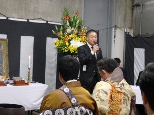 2025年10月18日(土)　加古川食肉センター畜魂祭　開式のことば　公益財団法人加古川食肉公社・大浦理事長