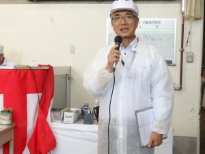 2026年7月10日(金)　神戸肉枝肉共励会　セリ前　神戸肉流通推進協議会事務局・谷元事務局長　あいさつ